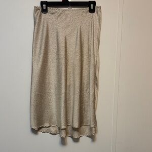 Sienna Sky Cream Satin-Effect Midi Skirt